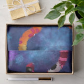 Whimsical Sun Face Zodiac Paarse Roze Decoupage Tissuepapier (Geschenk)