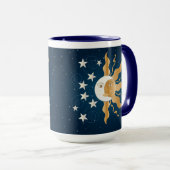 Whimsical Sun, Moon en Stars Mok (Voorkant rechts)