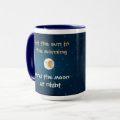 Whimsical Sun, Moon en Stars Mok (Voorkant links)