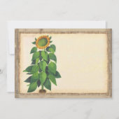 Whimsical Sunflower Weddenschap Ivory Kaart (Achterkant)