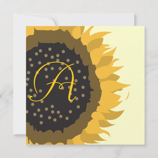 Whimsical Sunflower Weddenschap Kaart (Achterkant)