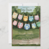 Whimsical Sunny Day Luier Baby shower Kaart (Voorkant)