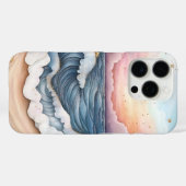 Whimsical Sunset Ocean Waves en Strandtafereel Case-Mate iPhone Case (Achterkant (horizontaal))