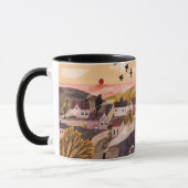 Whimsical Sunset Village Mug Mok (Links)
