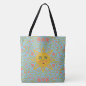 Whimsical Sunshine & Vines Boho Pattern Tote Bag (Voorkant)
