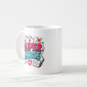Whimsical Super Verpleegster Koffiemok (Voorkant links)