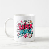 Whimsical Super Verpleegster Koffiemok (Links)