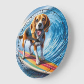 Whimsical Surfen Beagle Klok (Hoek)