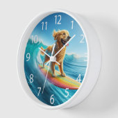 Whimsical Surfing Golden Retriever (Hoek)