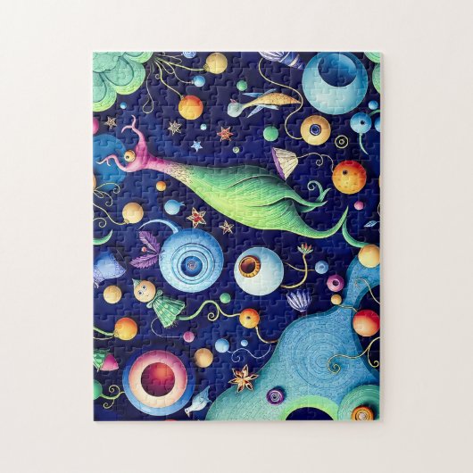 Whimsical Surreal Creatures - Kleurrijke Fantasy A Legpuzzel (Verticaal)