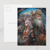 Whimsical Surreal Scene Illustratie Briefkaart (Voorkant / Achterkant)