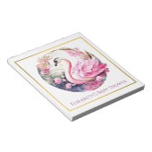 Whimsical Swan Baby shower Notitieblok (Schuin)