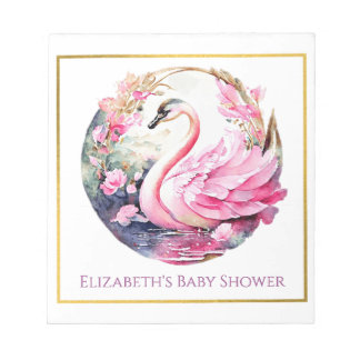 Whimsical Swan Baby shower Notitieblok