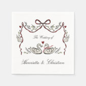 Whimsical Swan Love Story Wedding Celebration  Servet (Voorkant)