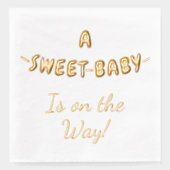 Whimsical Sweet Baby onderweg Folie Servetten (Voorkant)