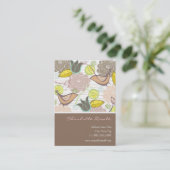 Whimsical Sweet Birds & Floral Garden Profile Card Visitekaartje (Staand voorkant)