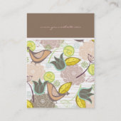 Whimsical Sweet Birds & Floral Garden Profile Card Visitekaartje (Achterkant)