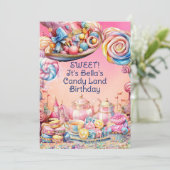 Whimsical Sweet Celebration Party Uitnodigen Kaart (Staand voorkant)
