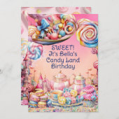 Whimsical Sweet Celebration Party Uitnodigen Kaart (Voorkant / Achterkant)