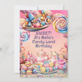 Whimsical Sweet Celebration Party Uitnodigen Kaart