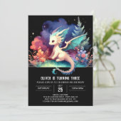 Whimsical Sweet Dragon Verjaardag Kaart (Staand voorkant)