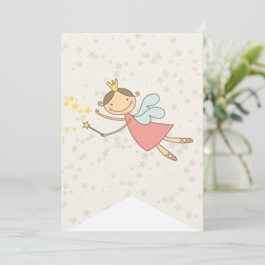 Whimsical Sweet Fairy Princess Girl Birthday Party (Staand voorkant)