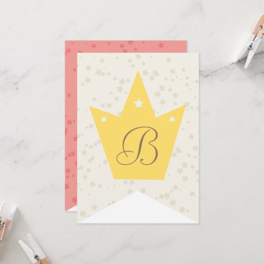 Whimsical Sweet Fairy Princess Girl Birthday Party (Voorkant / Achterkant in situ)