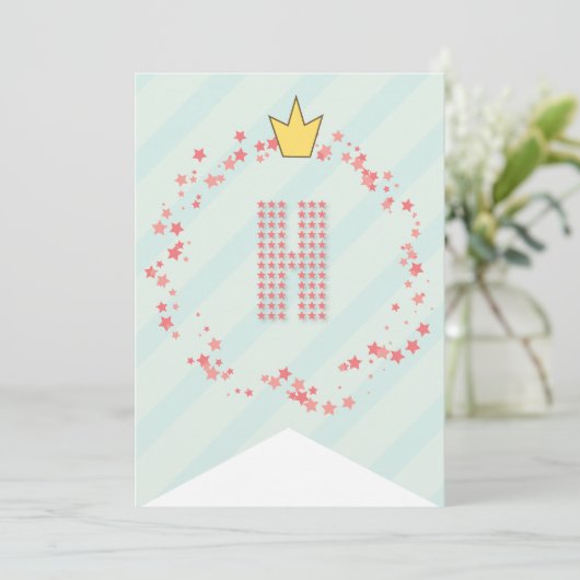 Whimsical Sweet Fairy Princess Girl Birthday Party Kaart (Staand voorkant)