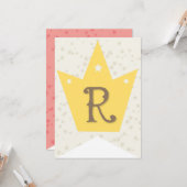 Whimsical Sweet Fairy Princess Girl Birthday Party Kaart (Voorkant / Achterkant in situ)