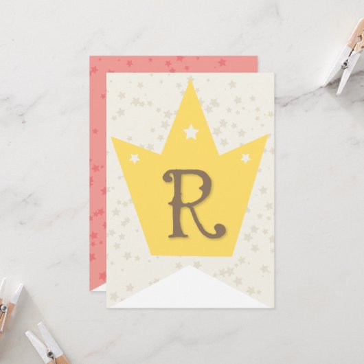 Whimsical Sweet Fairy Princess Girl Birthday Party Kaart (Voorkant / Achterkant in situ)