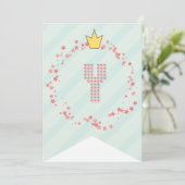 Whimsical Sweet Fairy Princess Girl Birthday Party Kaart (Staand voorkant)