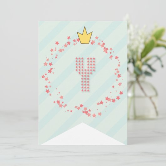 Whimsical Sweet Fairy Princess Girl Birthday Party Kaart (Staand voorkant)