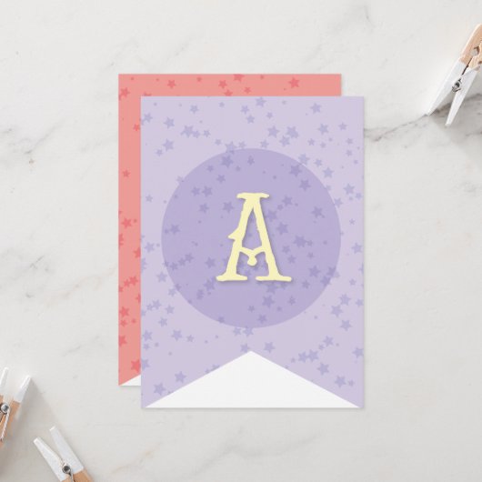 Whimsical Sweet Fairy Princess Girl Birthday Party Kaart (Voorkant / Achterkant in situ)