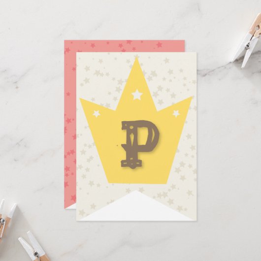 Whimsical Sweet Fairy Princess Girl Birthday Party Kaart (Voorkant / Achterkant in situ)