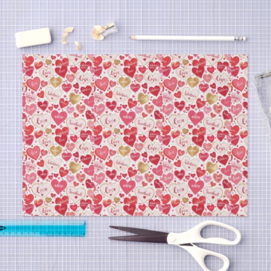 Whimsical & Sweet Heart thema Tissuepapier (Craft)
