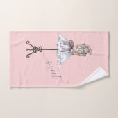 Whimsical "Sweet" Mannequin met Tutu Bad Handdoek (Handdoek)