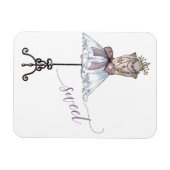 Whimsical "Sweet" Mannequin met Tutu Magneet (Horizontaal)