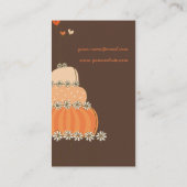 Whimsical Sweet Peach Oranje Weddenschap Birthday Visitekaartje (Achterkant)