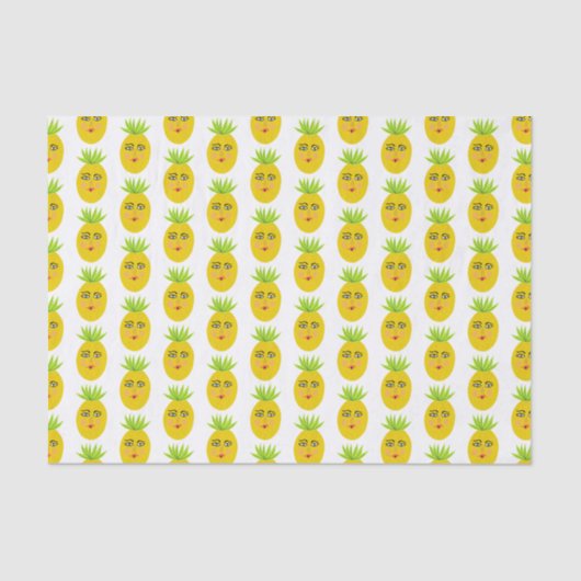 Whimsical Sweet Pineapple Gift Tissuepapier (Voorkant)