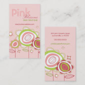 Whimsical Sweet Pink Blossom Profile Card Visitekaartje (Voorkant / Achterkant)