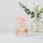 Whimsical Sweet Pink Blossom Profile Card Visitekaartje (Staand voorkant)