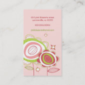 Whimsical Sweet Pink Blossom Profile Card Visitekaartje (Achterkant)