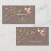 Whimsical Sweet Pink Fairy Princess & Magic Stars Visitekaartje (Voorkant / Achterkant)