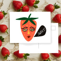 Whimsical Sweet Strawberry Briefkaart