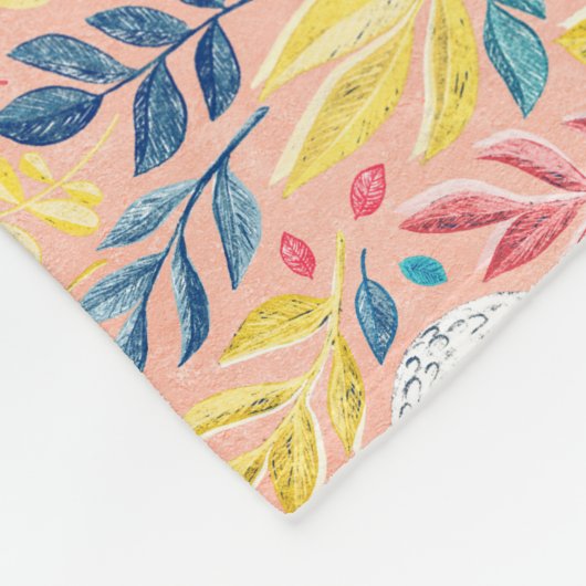 Whimsical Sweet Swans op Bord Roze Fleece Deken (Hoek)