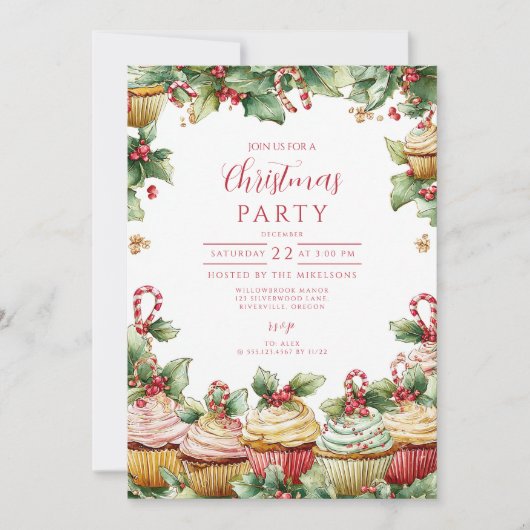 Whimsical Sweet Treats Kerstmis Kaart (Voorkant)