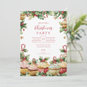 Whimsical Sweet Treats Kerstmis Kaart (Staand voorkant)