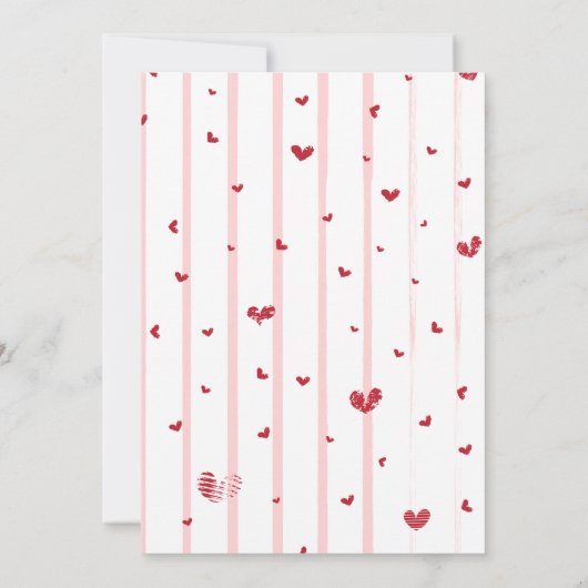 Whimsical Sweetheart Valentijnsdag Baby shower Kaart (Achterkant)