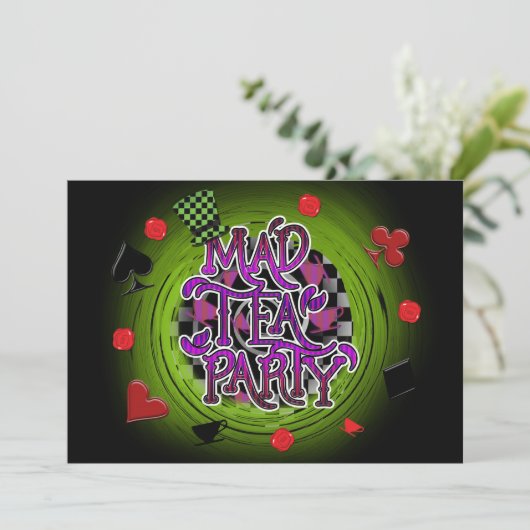 Whimsical Swirl MAD TEA ARTIJ Kaart (Staand voorkant)