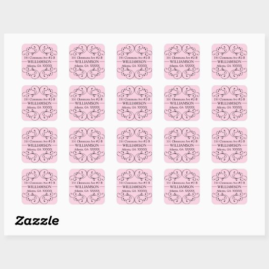 Whimsical Swirl Return Address Label - (Vel)